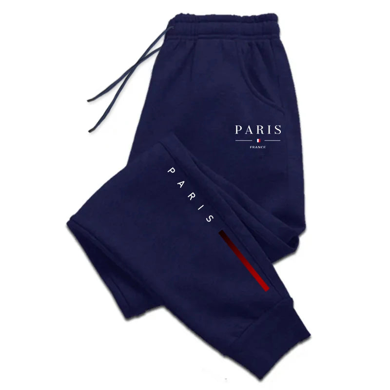 2025 New Arrival Paris Printed Sweatpants for Men High Grade Male Home Outdoor Casual Sports Jogger Pants Urban Fashion Trousers