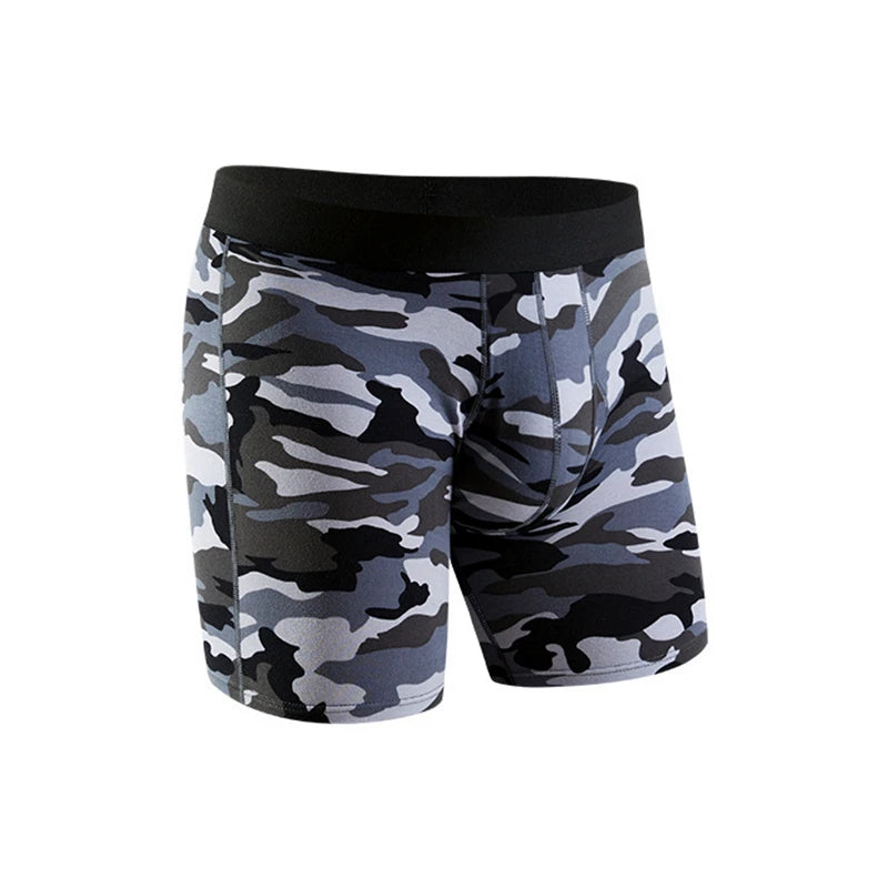 Sports Underwear Men panties Camouflage Men's boxers Cotton Underpants man Large Size boxershorts mens long boxer for Men Gift