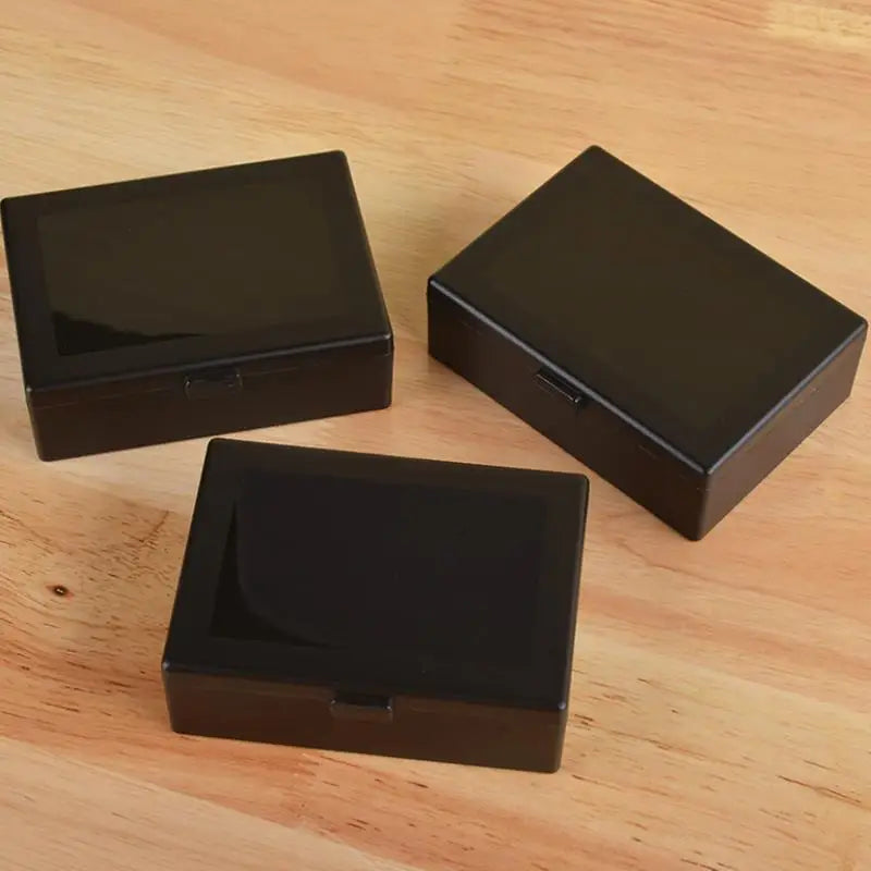 Black/white Plastic Case Card Storage Box Clear Stackable Card Box Desk Organizer Case Business Card Bank ID Card Storage