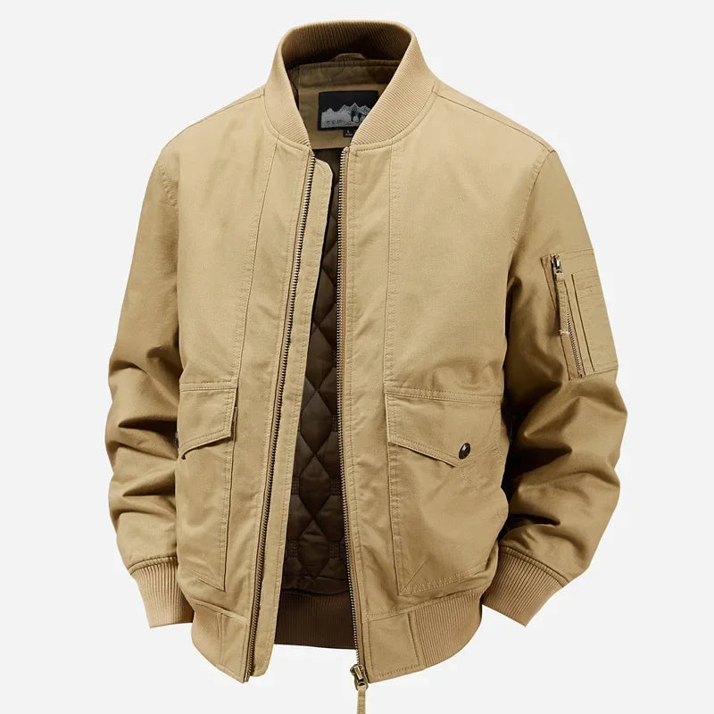 New Fashion Men Cotton Casual Tooling Jackets Bomber Jackets Male Winter Fleece Warm Parkas Quality Man Slim Cargo Coats Size 4X