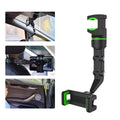 For All Car Rearview Mirror Phone Holder 360° Rotatable and Retractable Car Phone Mount Multifunctional Rear View Mirror Holder