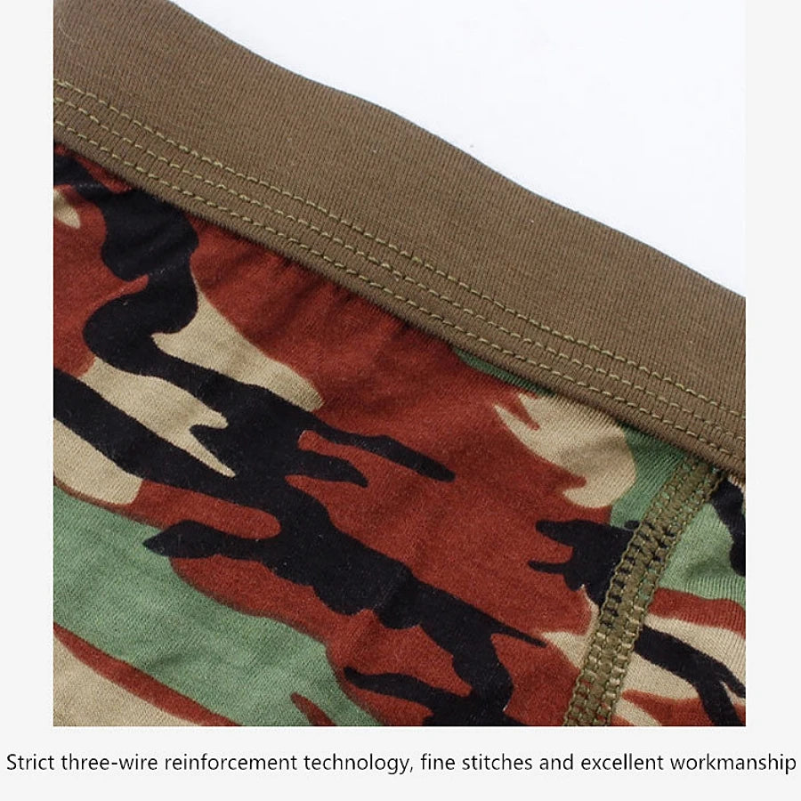 Sports Underwear Men panties Camouflage Men's boxers Cotton Underpants man Large Size boxershorts mens long boxer for Men Gift