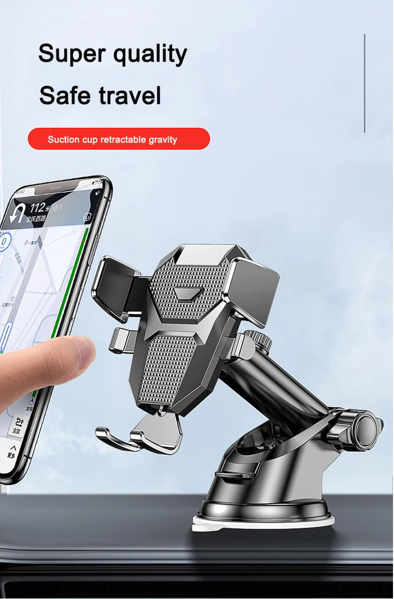 Sucker Car Phone Holder Car Air Vent Clip Mount Stand GPS Telefon Mobile Cell Support for iPhone 14 Promax Xiaomi Huawei Samsung