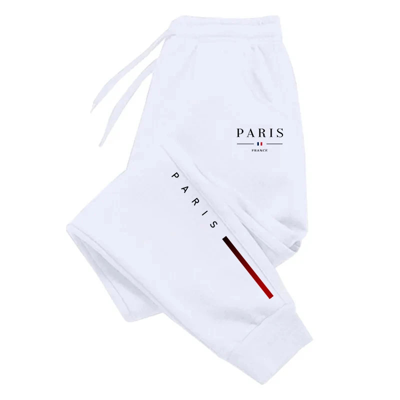 2025 New Arrival Paris Printed Sweatpants for Men High Grade Male Home Outdoor Casual Sports Jogger Pants Urban Fashion Trousers