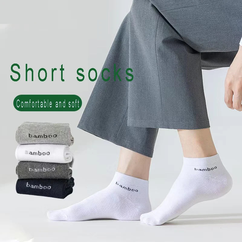 5/10/15/20 Pairs Bamboo Fiber Ankle Socks Men‘s And Women Soft and breathable Boat Socks Men Gifts Spring Summer Short Socks
