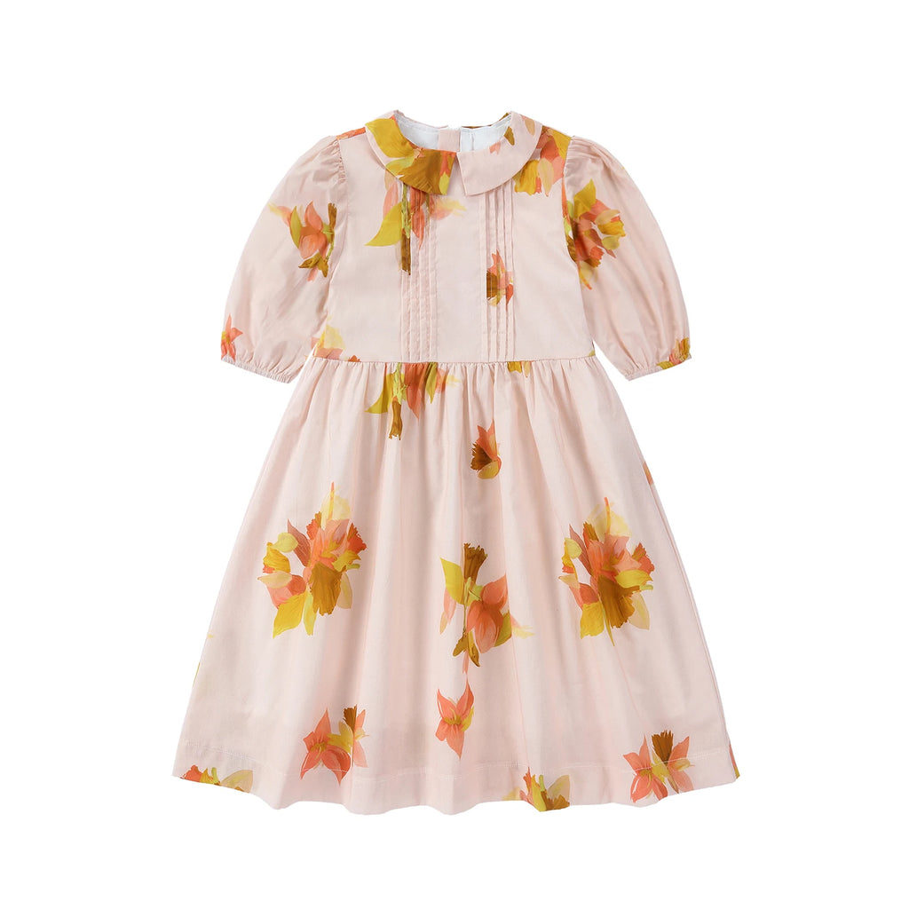 AP Spanish Sunset Collection SS26 Girls Puff Sleeves Dress Embroidery Sweater Boy V-neck Blazer Brothers Sisters Family Matching