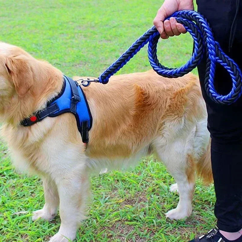 Nylon Dog Harness Leash for Medium Large Dogs Leads Pet Training Running Walking Safety Mountain Climb Dog Leashes Ropes