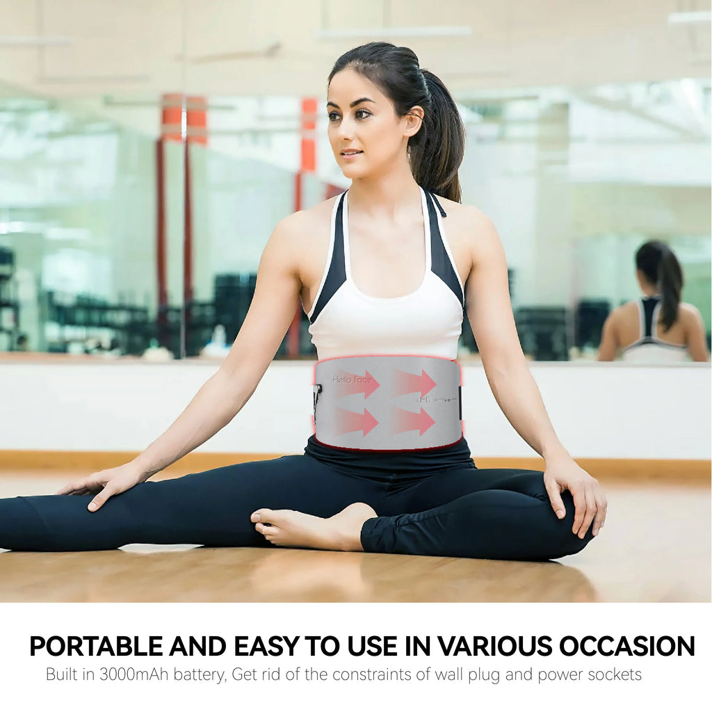 Hello Face LED Red Light Therapy Pad 660nm 850nm Rechargeable Infrared Light Therapy Belt for Face Body Pain Relief Skin Care