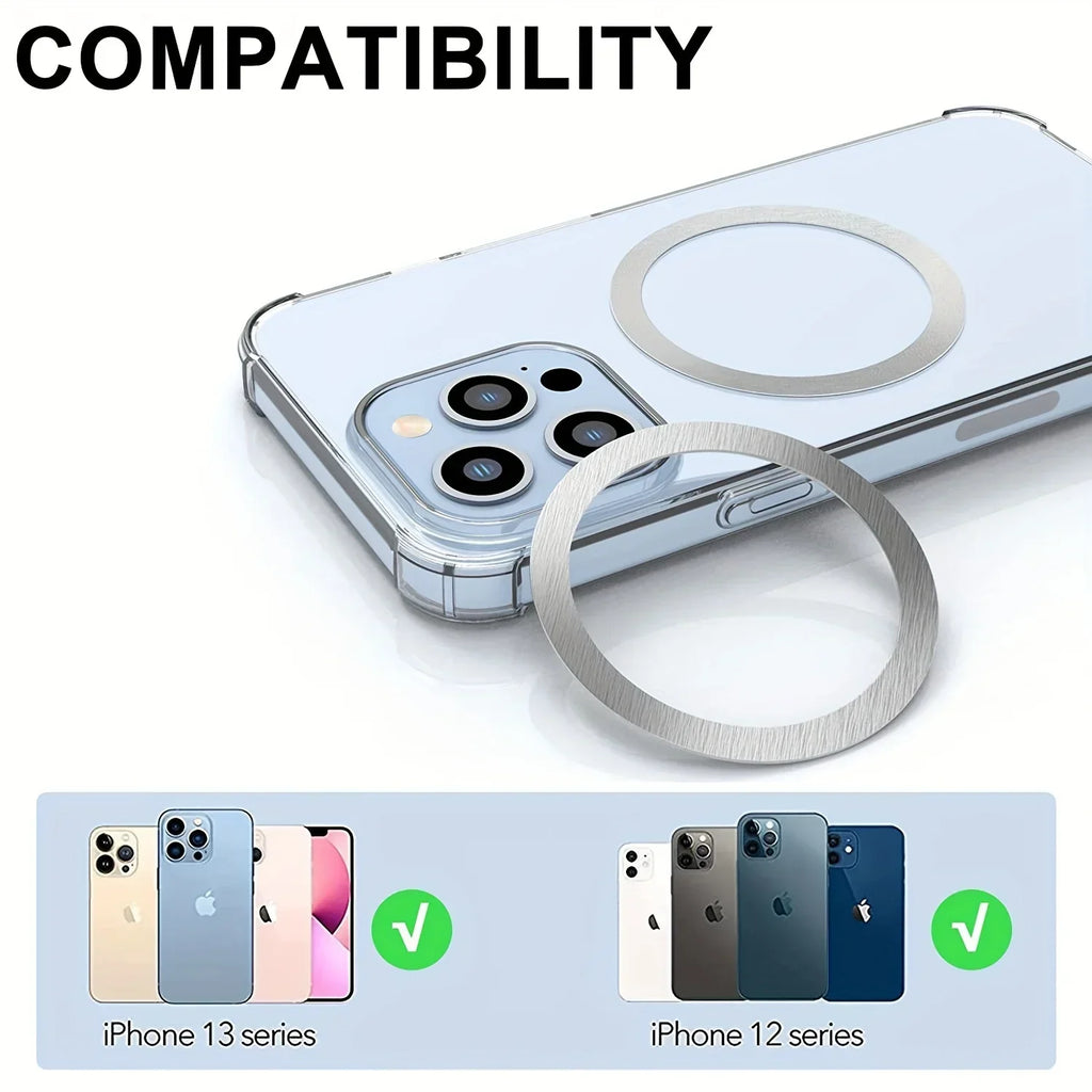 10 Pcs For Magsafe Magnetic Plate Ring Universal Metal Sticker Support Wireless Charger Metal Plate Sheet for Magnet Car Holder