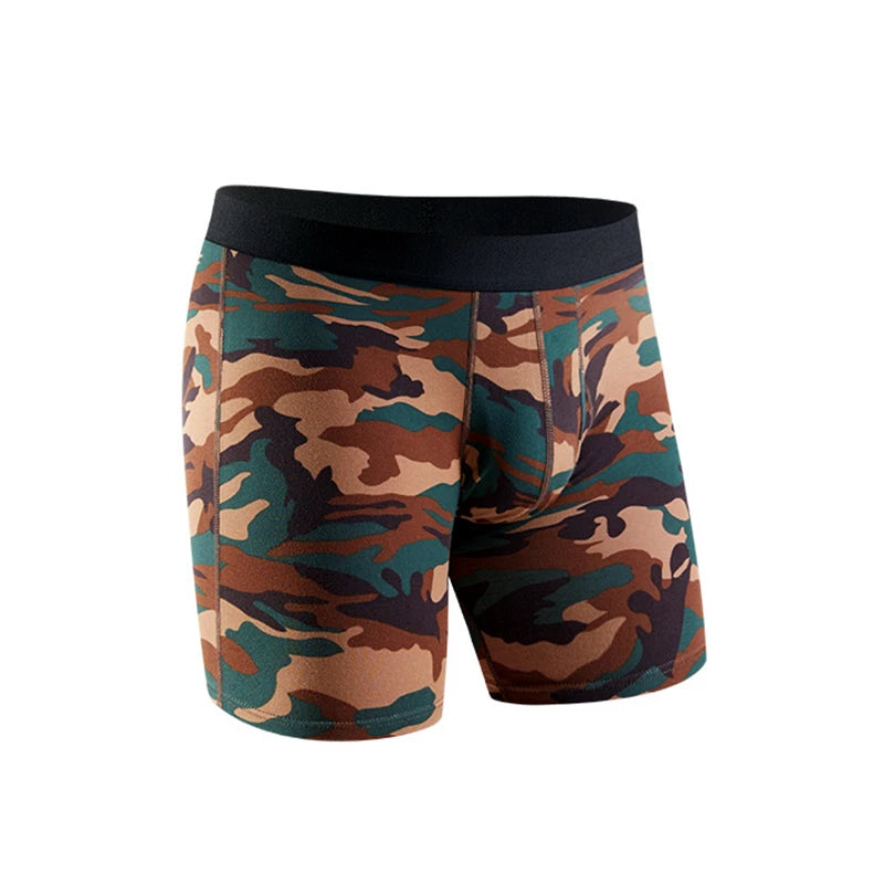 Sports Underwear Men panties Camouflage Men's boxers Cotton Underpants man Large Size boxershorts mens long boxer for Men Gift