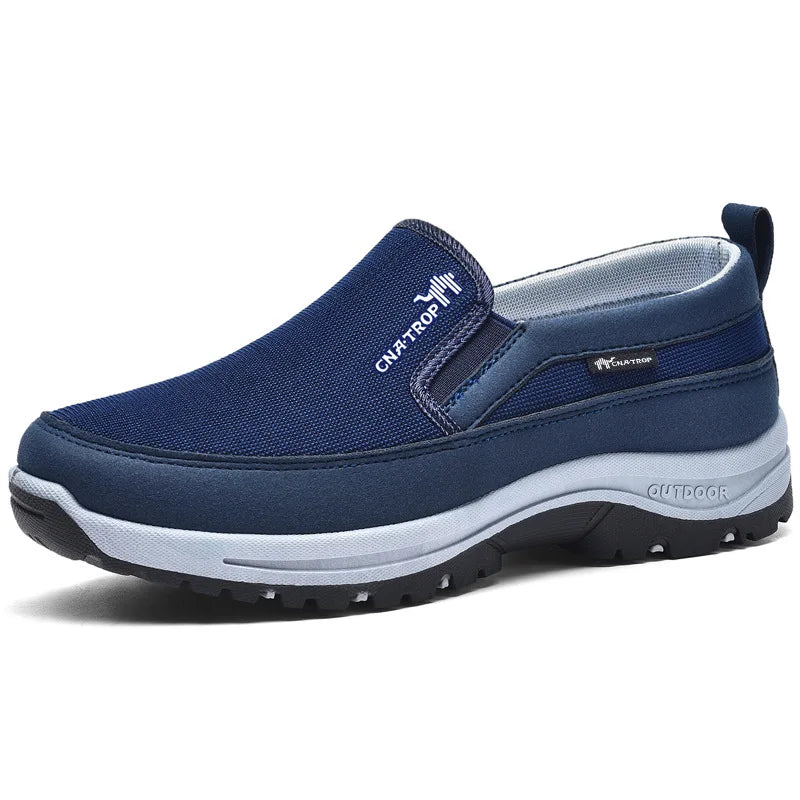 Brand Men's Casual Shoes Breathable Mesh Loafers for Man Non-Slip Comfortable Sneakers Wear-resistant Retro Man's Driving Shoes