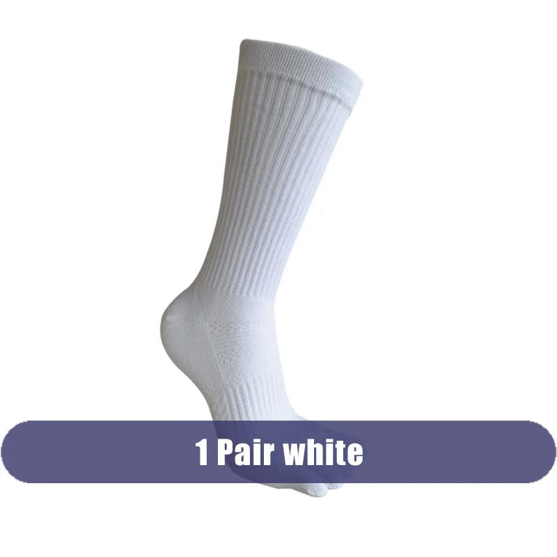 1/5/10 Pairs Compression Toe Socks Long Man Cotton Fitness Marathon Hiking Outdoor Basketball Calf Toe Sport Five Finger Socks