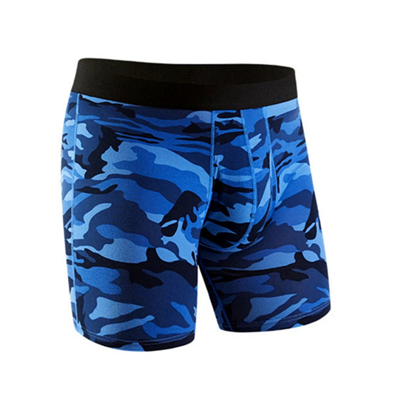 Sports Underwear Men panties Camouflage Men's boxers Cotton Underpants man Large Size boxershorts mens long boxer for Men Gift