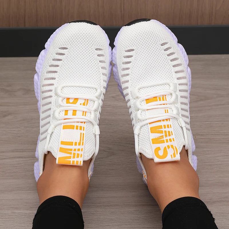 Women's Platform Sports Shoes with Fashionable Trendy Design Breathable Comfortable Shoes Outdoor Hiking  Walking Casual Shoes