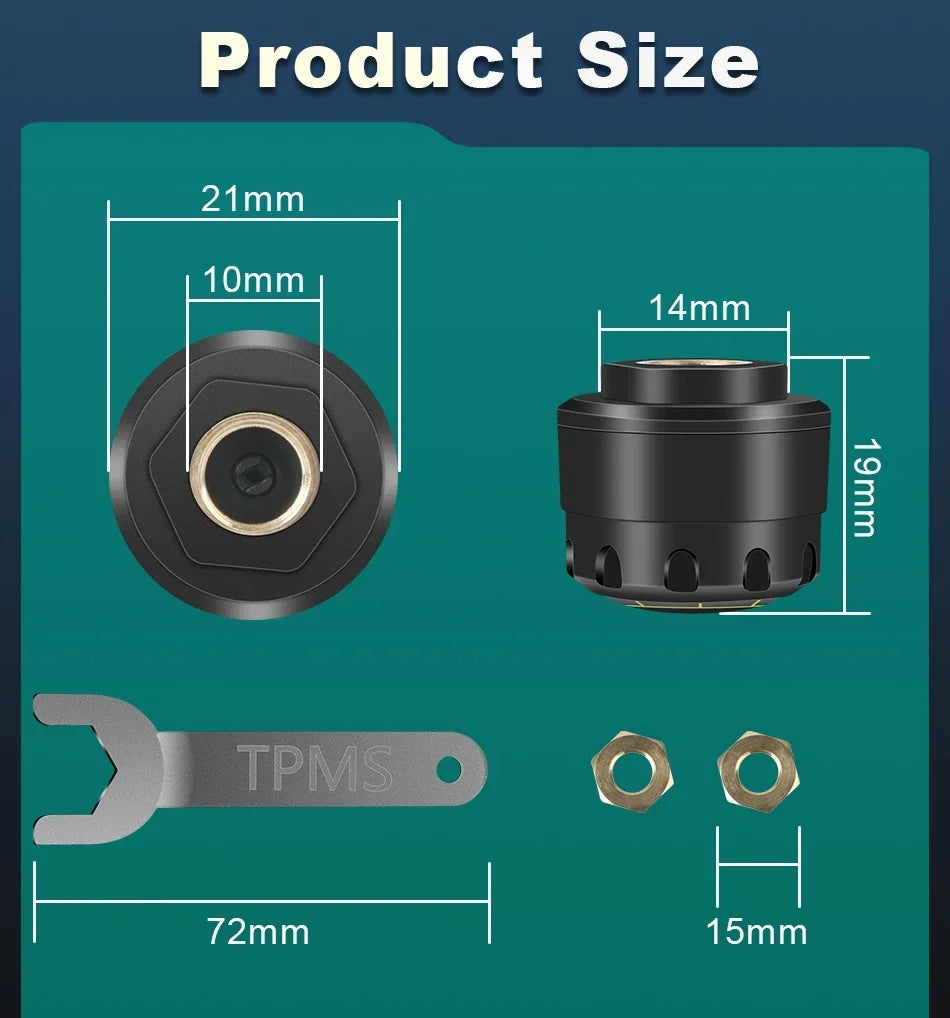 Car TPMS Wireless Bluetooth 5.0 Tire Pressure Monitoring System Mobile Phone Display Tyre Sensors Motorcycle For Android IOS