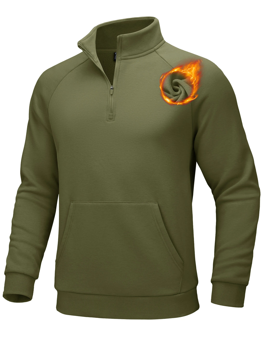 TACVASEN Mens Quarter Zip Pullover Antumn Winter Athletic Warm Sweatshirt Casual 1/4 Zip Fleece Lined Sweater With Pockets Tops