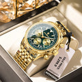 POEDAGAR Luxury Watch for Men Chronograph Date Stainless Steel Man Watch Waterproof Luminous Fashion Sports Men's Quartz Watches