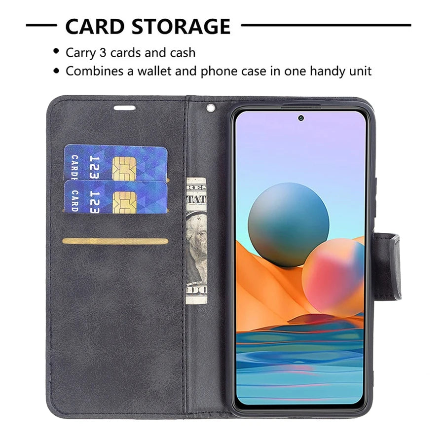 Wallet Leather Flip Case For Xiaomi Redmi 12 12C 10C 9A 9C Note 12S 12 Pro 11 Pro 11S 10 Pro 9 Pro Poco X5 Pro 11T 12T 13 Lite
