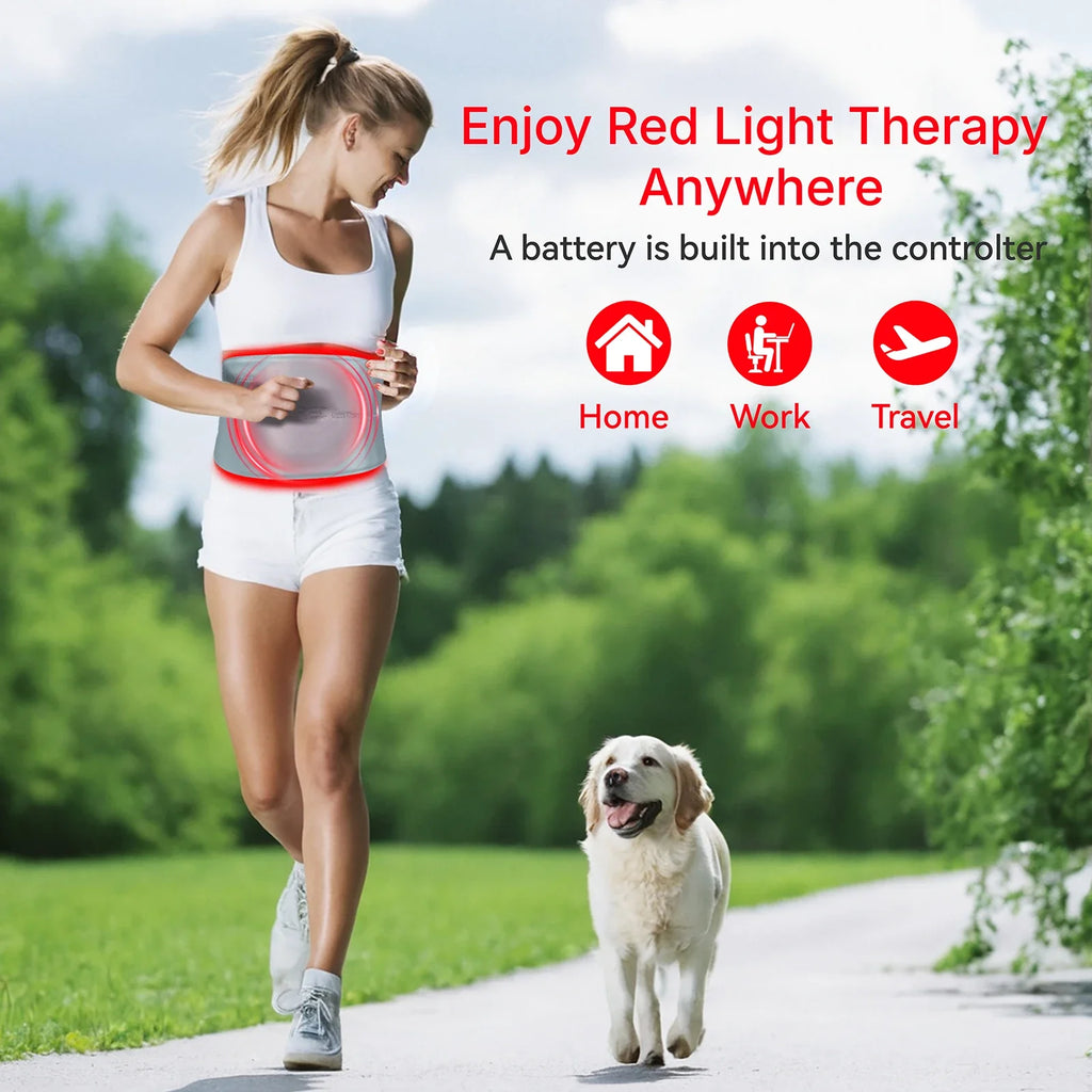 Hello Face LED Red Light Therapy Pad 660nm 850nm Rechargeable Infrared Light Therapy Belt for Face Body Pain Relief Skin Care