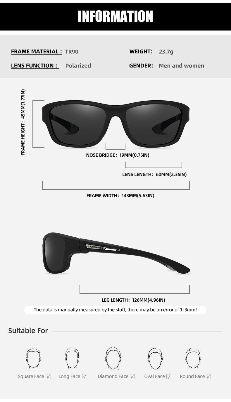 Brand New Men Sunglasses Polarized Sun Glasses Women UV400 Outdoor Baseball Softball Sport Eyewear Fishing Goggles
