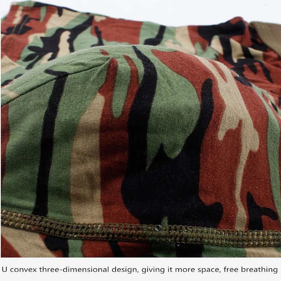 Sports Underwear Men panties Camouflage Men's boxers Cotton Underpants man Large Size boxershorts mens long boxer for Men Gift