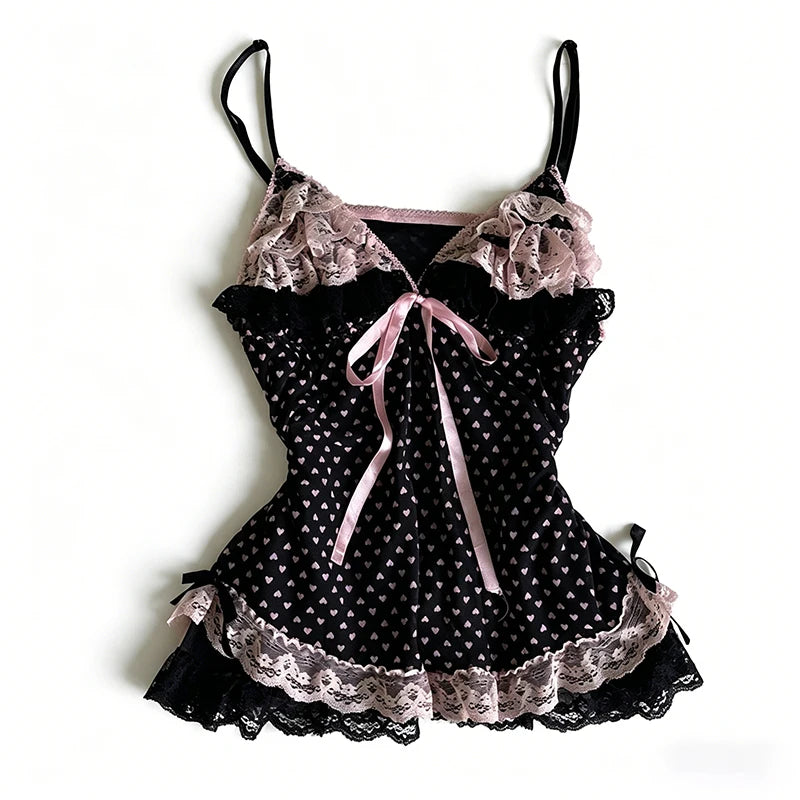 Y2K Gothic style aesthetic tops square neck womens style retro Harajuku fashion casual fairy style sweet and cute emotional girl