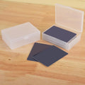 Black/white Plastic Case Card Storage Box Clear Stackable Card Box Desk Organizer Case Business Card Bank ID Card Storage
