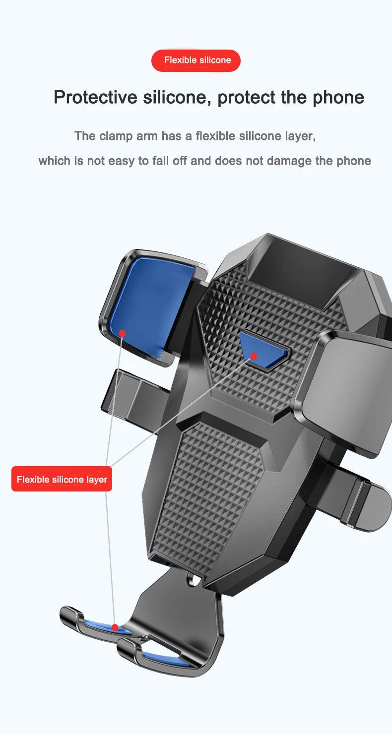Sucker Car Phone Holder Car Air Vent Clip Mount Stand GPS Telefon Mobile Cell Support for iPhone 14 Promax Xiaomi Huawei Samsung