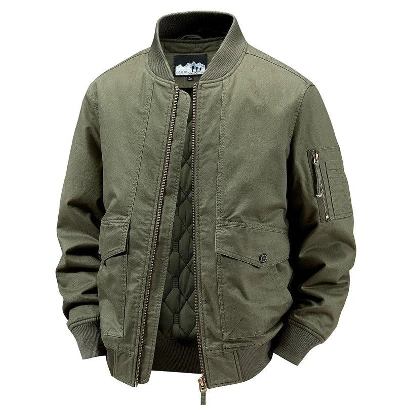 New Fashion Men Cotton Casual Tooling Jackets Bomber Jackets Male Winter Fleece Warm Parkas Quality Man Slim Cargo Coats Size 4X