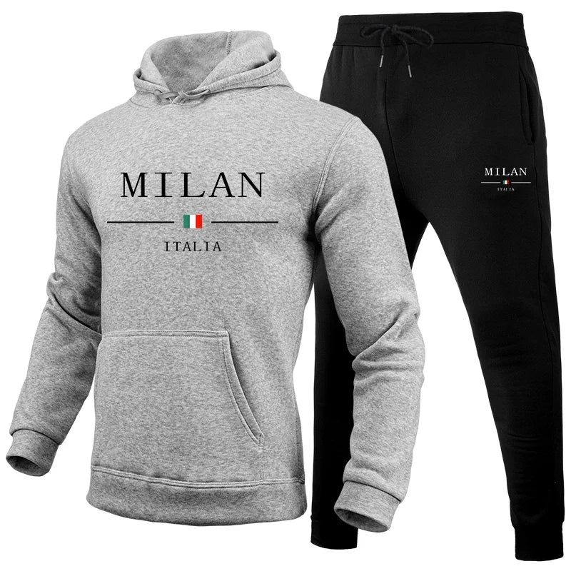 Men's Tracksuit Outdoors Hot Sale Men Daily Comfort Hooded Single Sportswear and Sweatpant Man Fashion Sports set Jogging Simple