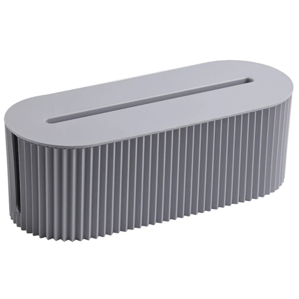 Cable Tidy Box Cable Management Box Large Capacity Desktop Cord Organizer with Lid Cable Organizer Box for Hiding Messy Cables