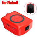 Wireless Charger Adapter Power Bank for Einhell 18V Li-ion Battery Charging Station with Type-C&USB Port 4511396 4511502 4511437