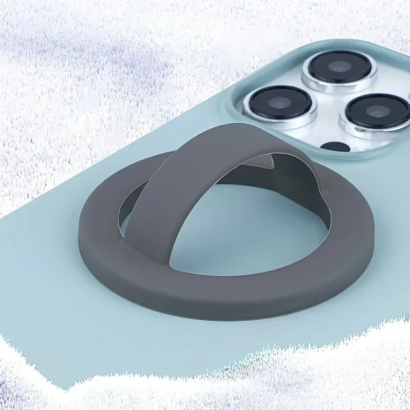 Strong Magnetic Liquid Silicone Comfortable Circular Grip Phone Holder For MagSafe Ring Shape Phone Accessories For iPhone 16