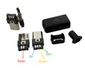 10 Sets Micro USB 4Pin 5Pin Male Connectors Plug Black White welding Data OTG Line Interface DIY Data cable Accessories