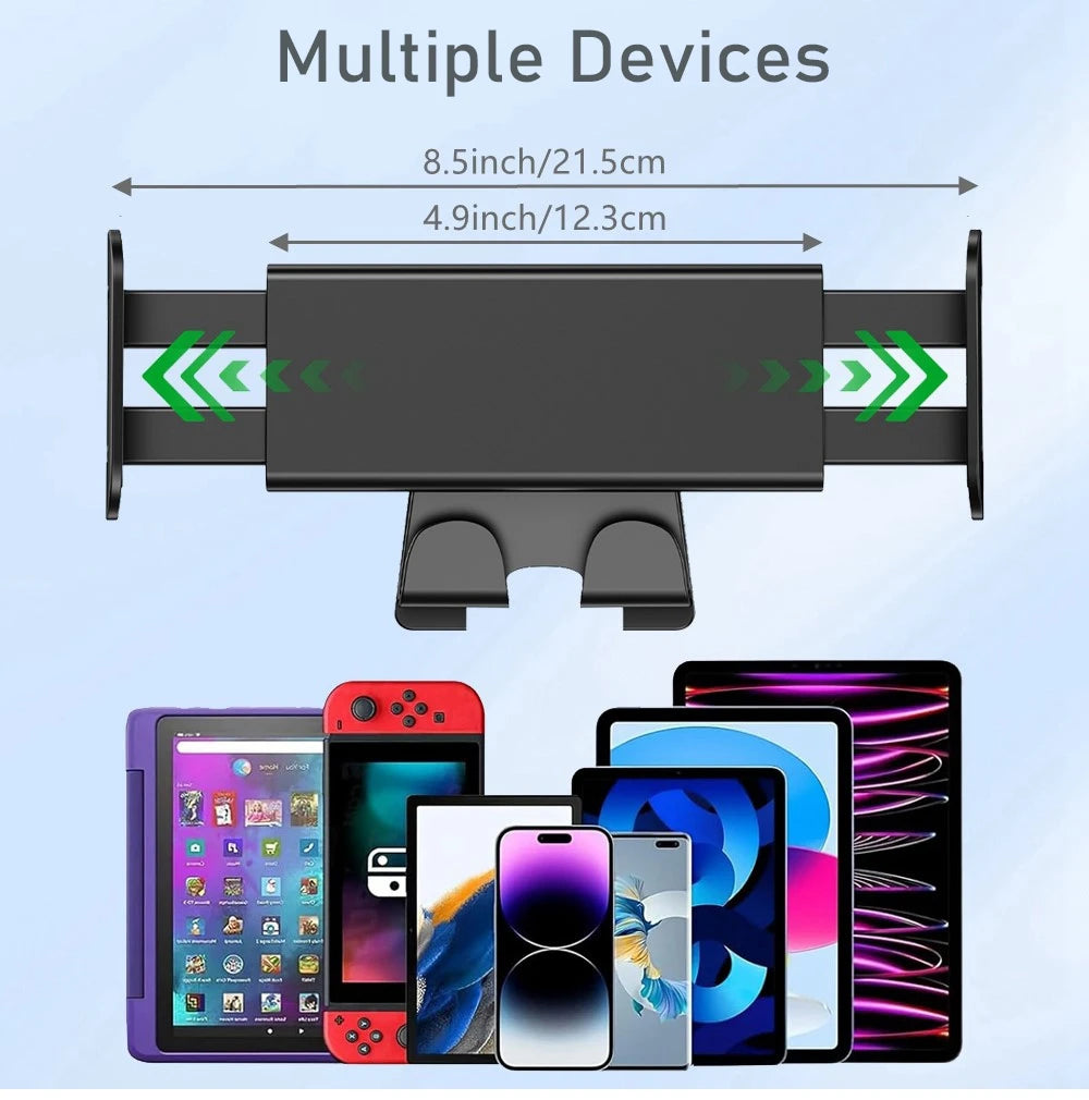 For Tesla Model 3 Y Juniper Back Seat Phone Holder with 2 hooks 360° Rotate Stand Auto Headrest Bracket For Tablet PC iPad Mini