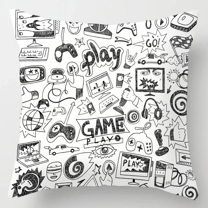 45x45cm TV Game Fan Style Square Pillowcase Home Decor Cushion Cover Anime New Design Printed