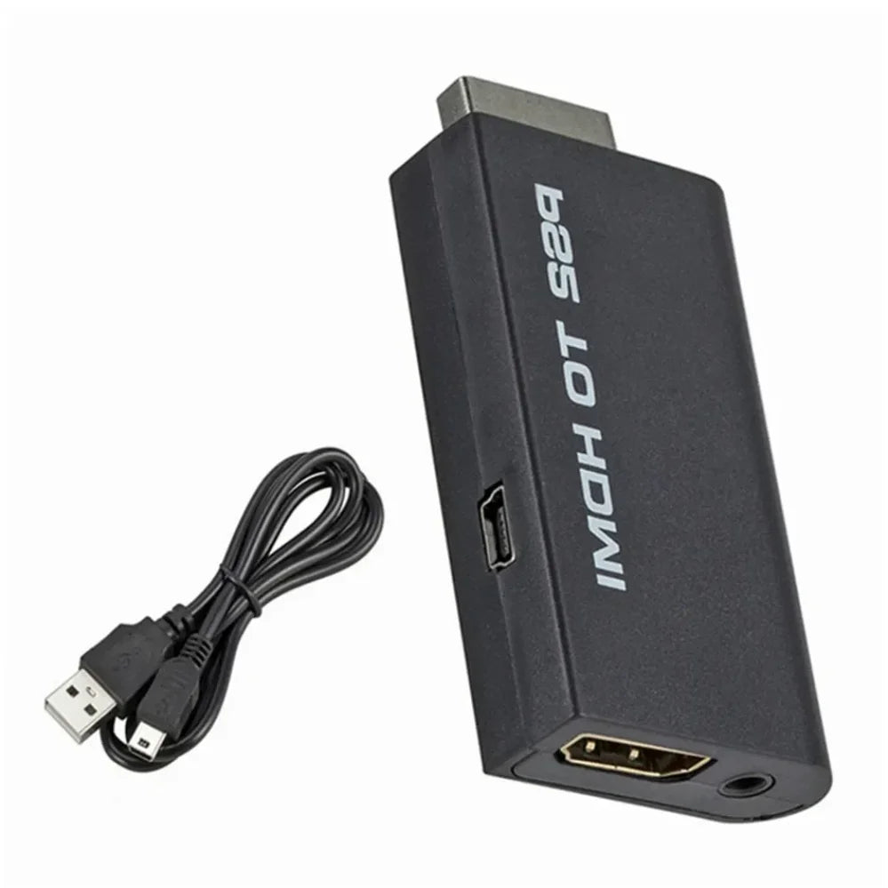 PzzPss PS2 to HDMI-compatibale Audio Video Converter 480i/480p/576i With 3.5Mm Audio Output Supports All PS2 to HD Display Modes