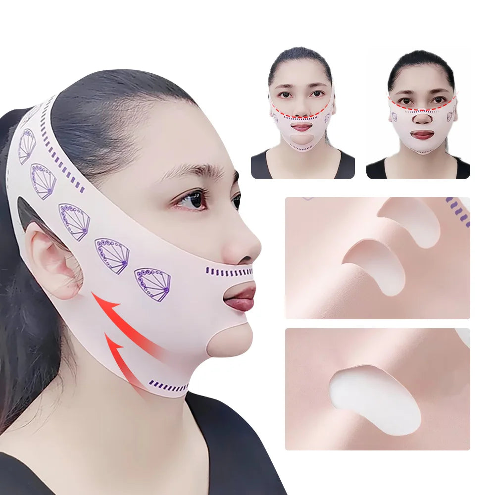 Delicate Facial Thin Face Mask Slimming Bandage Skin Care Belt Shape And Lift Reduce Double Chin Face Mask Face Thining Band