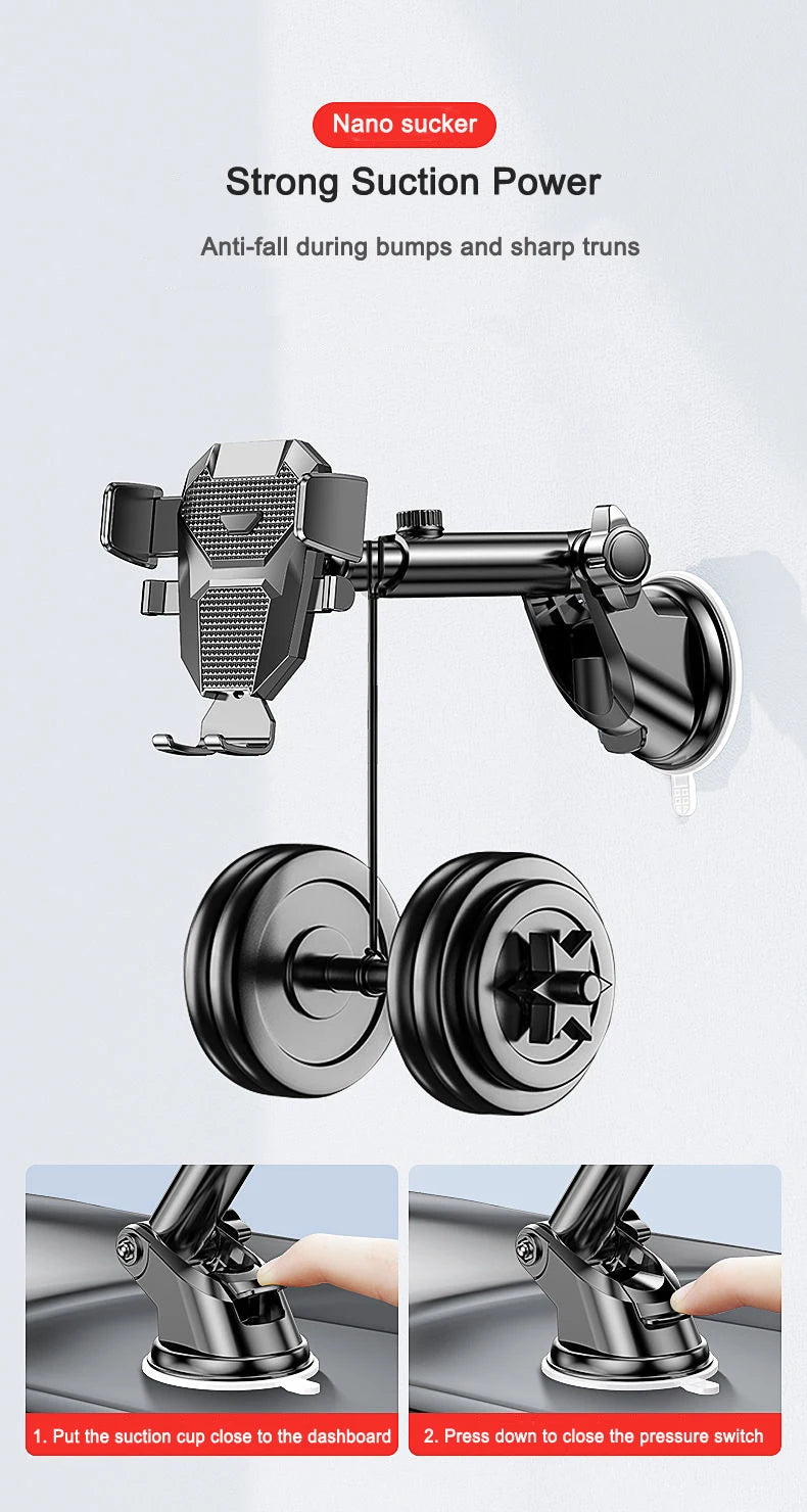 Sucker Car Phone Holder Car Air Vent Clip Mount Stand GPS Telefon Mobile Cell Support for iPhone 14 Promax Xiaomi Huawei Samsung