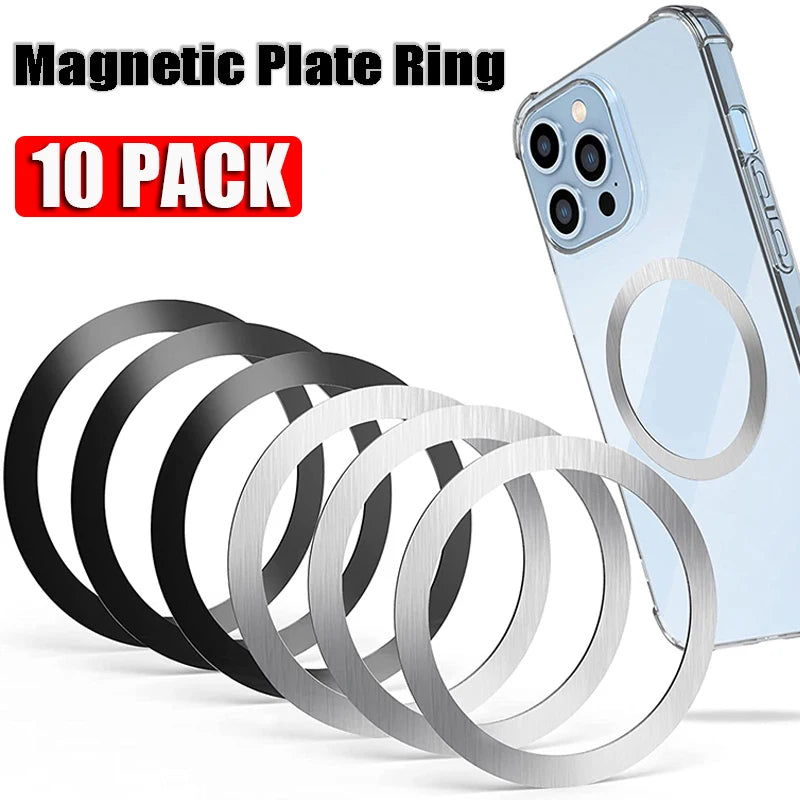 10 Pcs For Magsafe Magnetic Plate Ring Universal Metal Sticker Support Wireless Charger Metal Plate Sheet for Magnet Car Holder