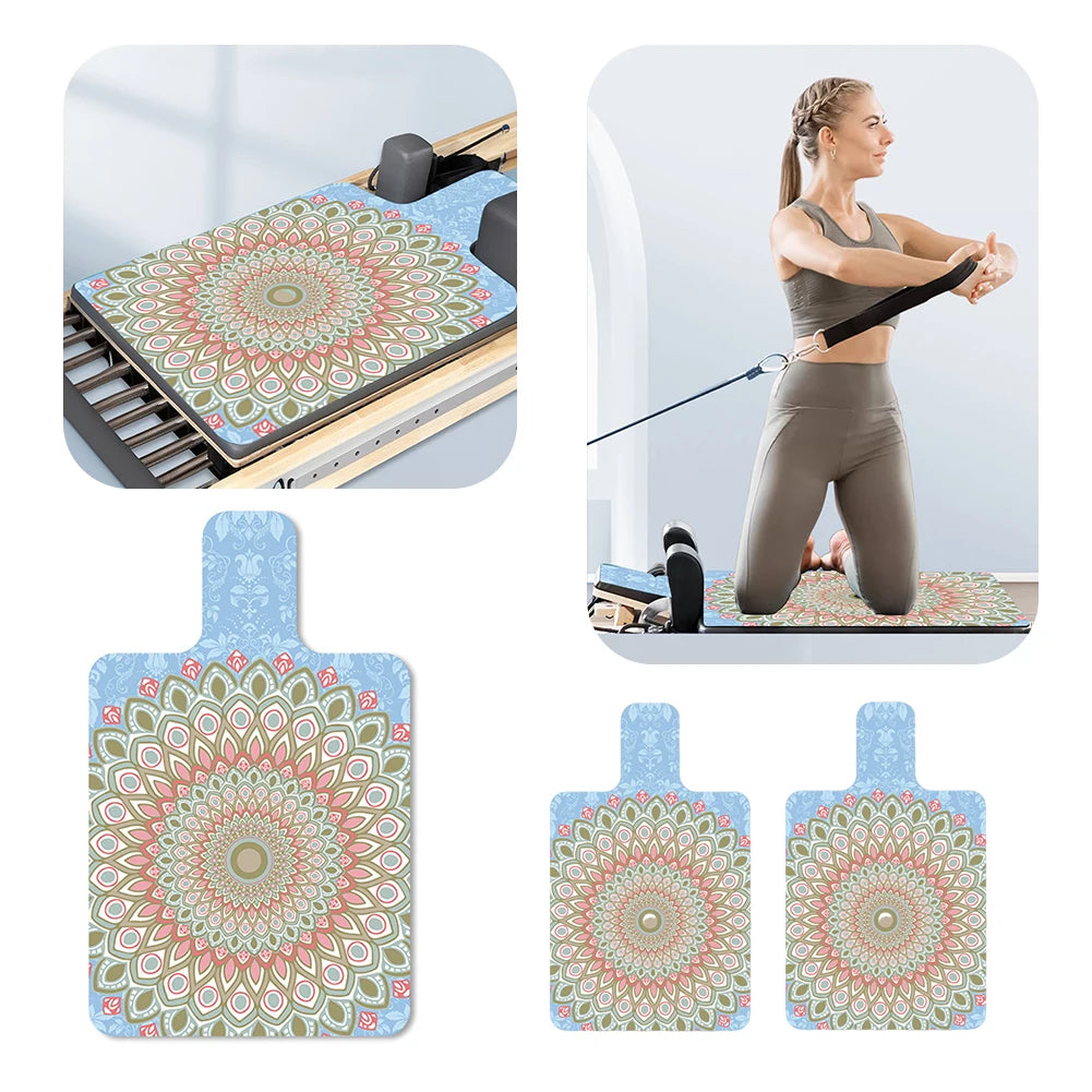 Yoga Mat Pilates Reformer Mat Non Slip Pilates Reformer Pad Suede Rubber Exercise Mat Thickness 1.5mm for Balance Training