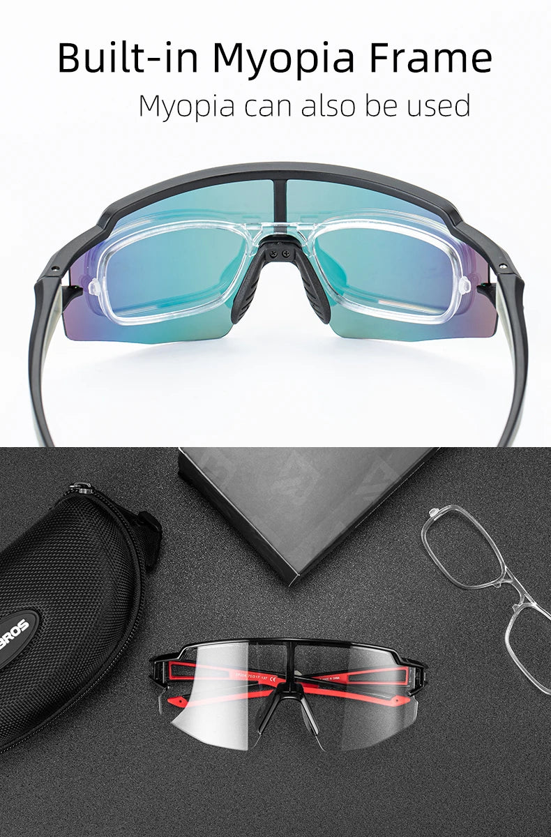ROCKBROS Bicycle Glasses Photochromic Bike Glasses UV400 Protection Eyewear Polarized Sunglasses MTB Road Cycling Goggles
