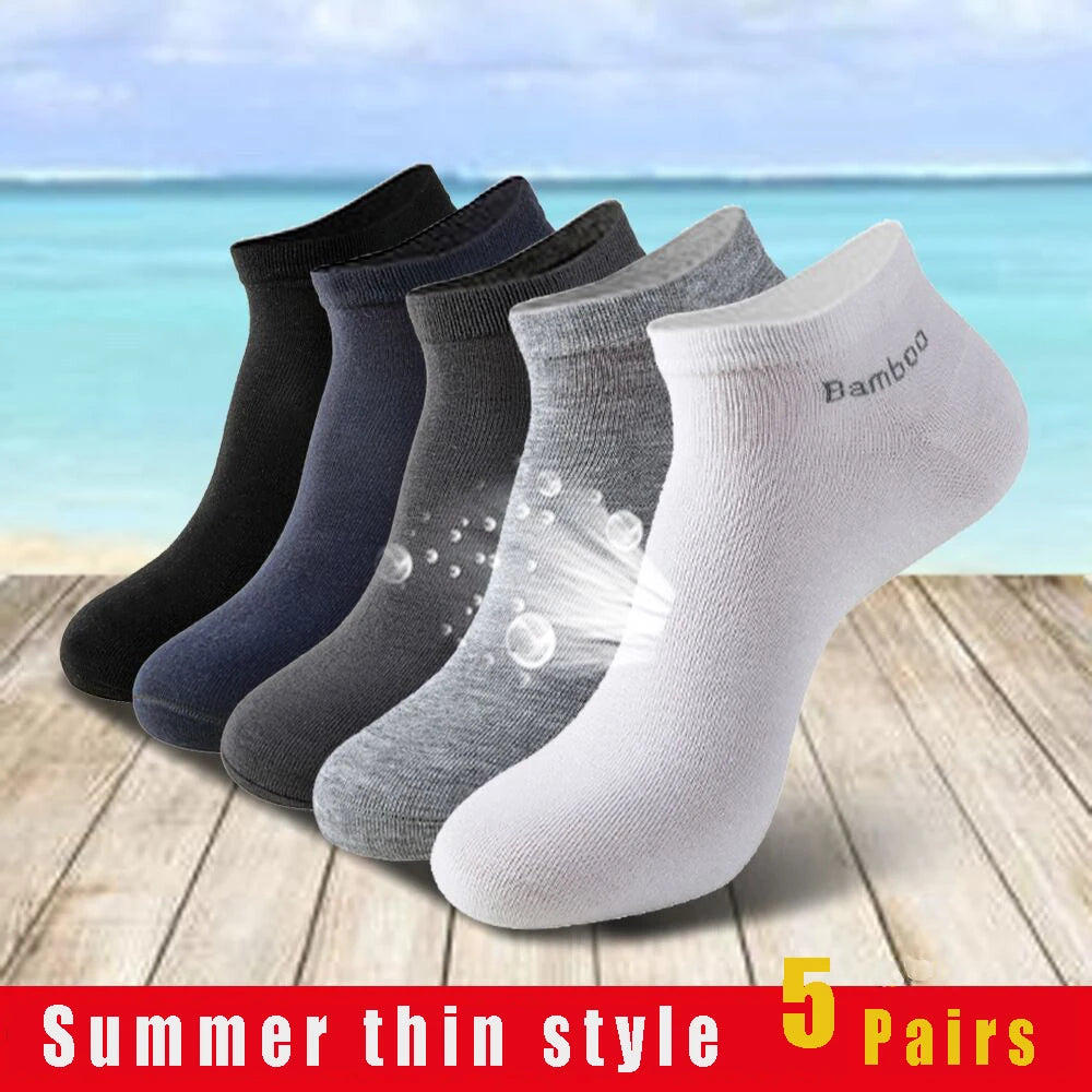 5/10/15/20 Pairs Bamboo Fiber Ankle Socks Men‘s And Women Soft and breathable Boat Socks Men Gifts Spring Summer Short Socks