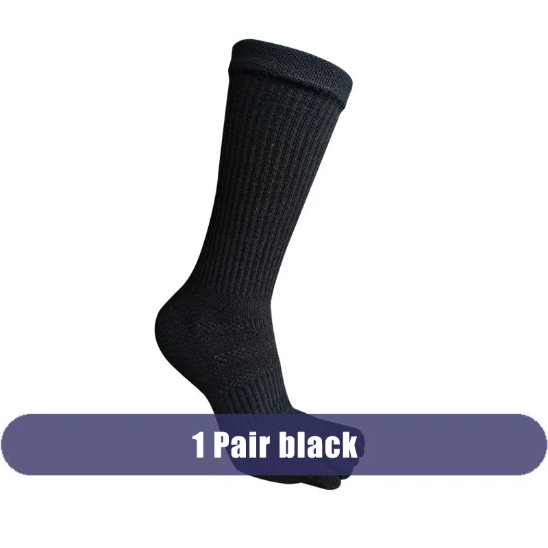 1/5/10 Pairs Compression Toe Socks Long Man Cotton Fitness Marathon Hiking Outdoor Basketball Calf Toe Sport Five Finger Socks
