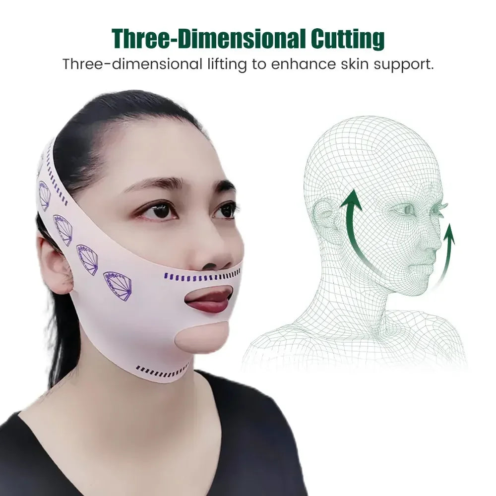 Delicate Facial Thin Face Mask Slimming Bandage Skin Care Belt Shape And Lift Reduce Double Chin Face Mask Face Thining Band