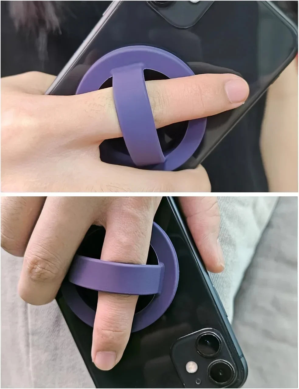Strong Magnetic Liquid Silicone Comfortable Circular Grip Phone Holder For MagSafe Ring Shape Phone Accessories For iPhone 16