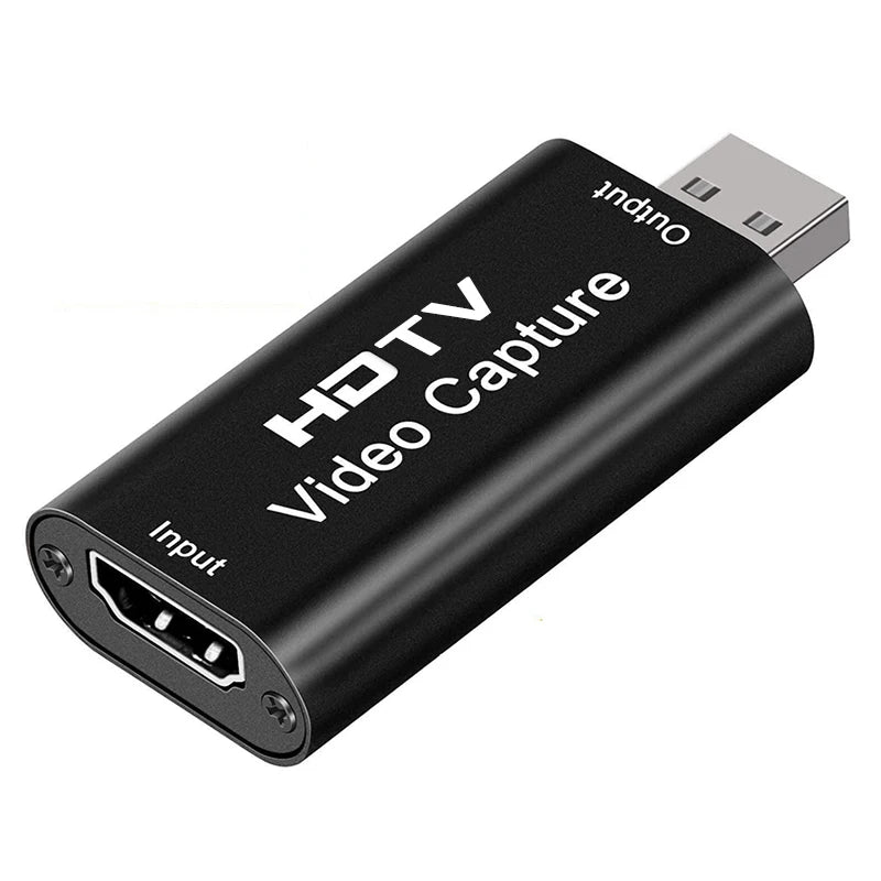 Metal 4K Video Capture Card HDTV 2 USB 2.0 HDMI-compatible to USB Game Grabber Record 1080P for Switch Xbox PS4/5 Live Streaming