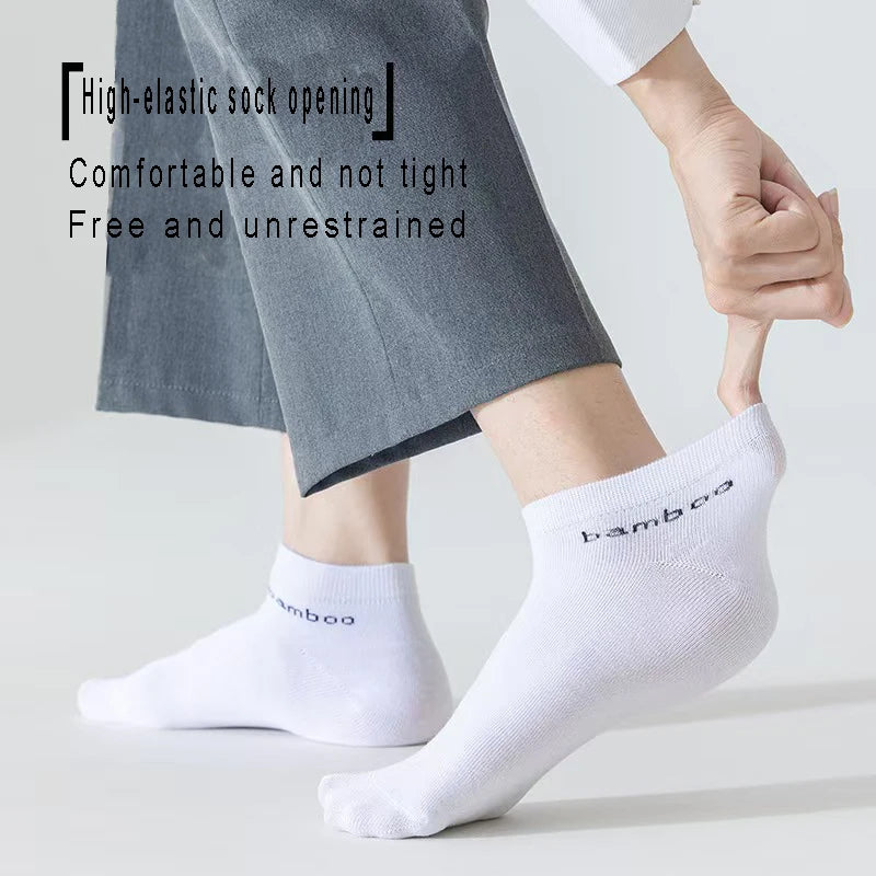 5/10/15/20 Pairs Bamboo Fiber Ankle Socks Men‘s And Women Soft and breathable Boat Socks Men Gifts Spring Summer Short Socks