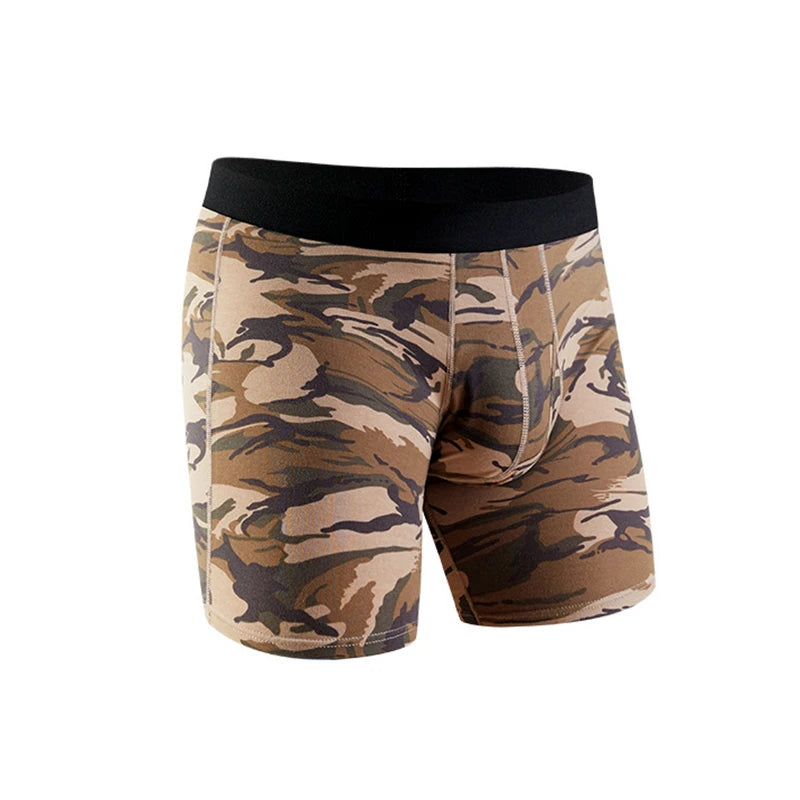 Sports Underwear Men panties Camouflage Men's boxers Cotton Underpants man Large Size boxershorts mens long boxer for Men Gift
