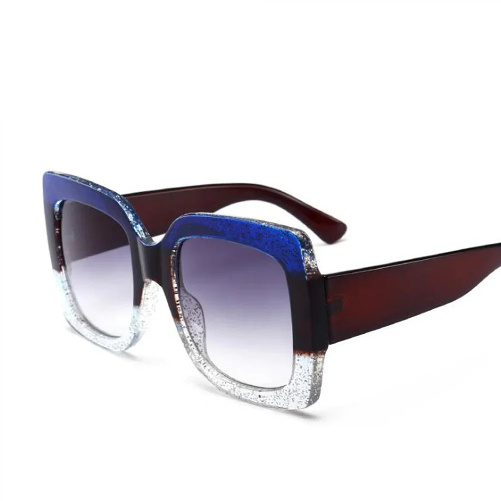 Luxury Big Square Sunglasses Women Brand Designer Retro Clear Sun Glasses for Female Oversized Black Shades Oculos UV400